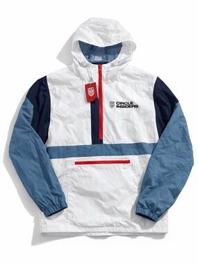Rare USA Soccer Circle Insiders Windbreaker Jacket Anorak Size M